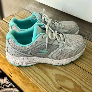 cute gray, and teal sketchers only worn a handful of times